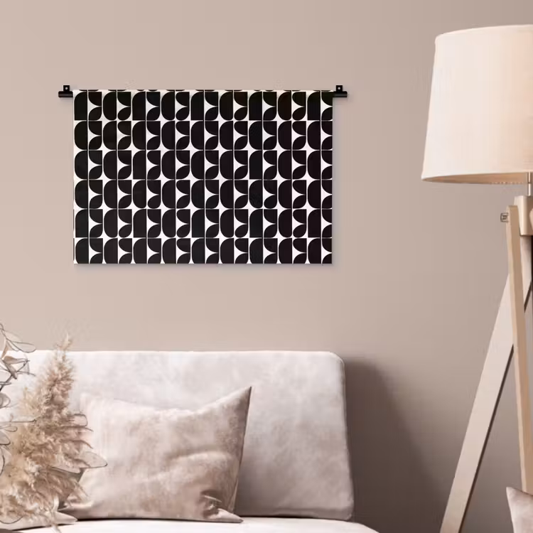 Modern - Geometrisch - Zwart Wandkleed katoen klein 269 -sfeer4