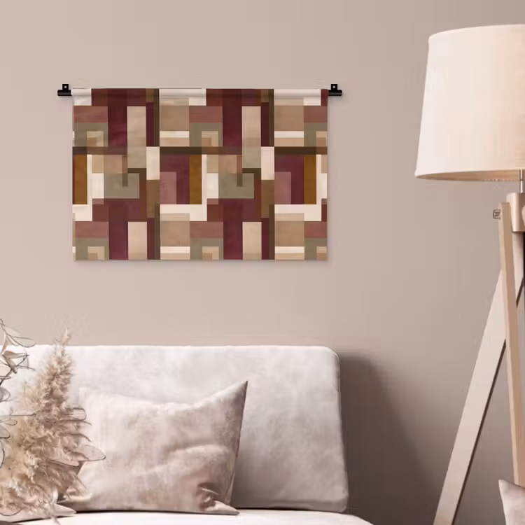 Modern - Geometrie - Kleurrijk Wandkleed katoen klein 269 -sfeer4