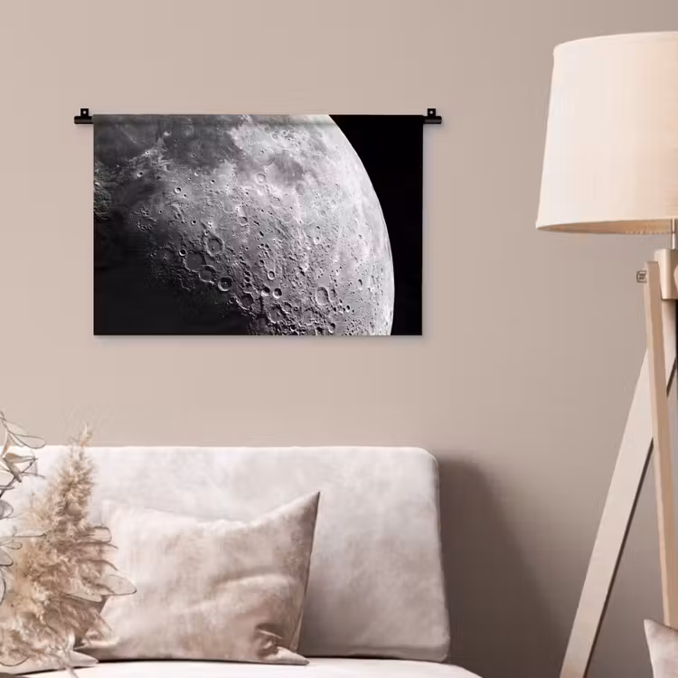 Wall Hanging - Moon - Craters - Space - Maan - Kraters - Ruimte Wandkleed katoen klein