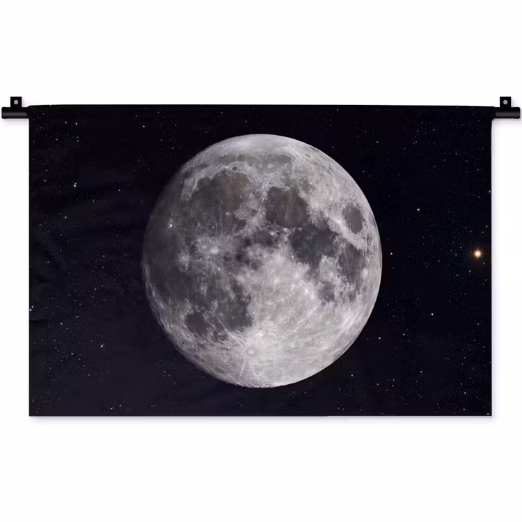 Wall Hanging - Moon - Stars - Space - Maan - Sterren - Ruimte Wandkleed katoen klein