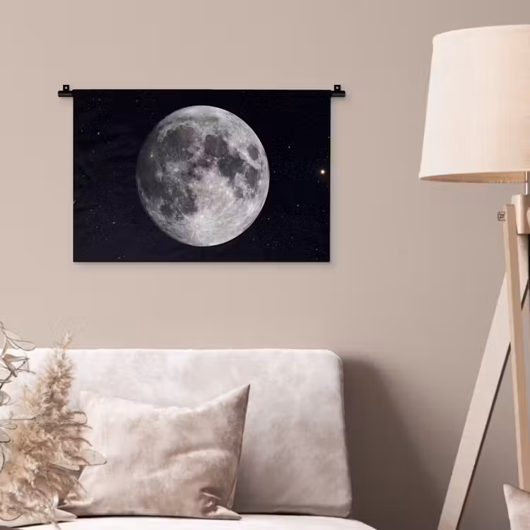Wall Hanging - Moon - Stars - Space - Maan - Sterren - Ruimte Wandkleed katoen klein