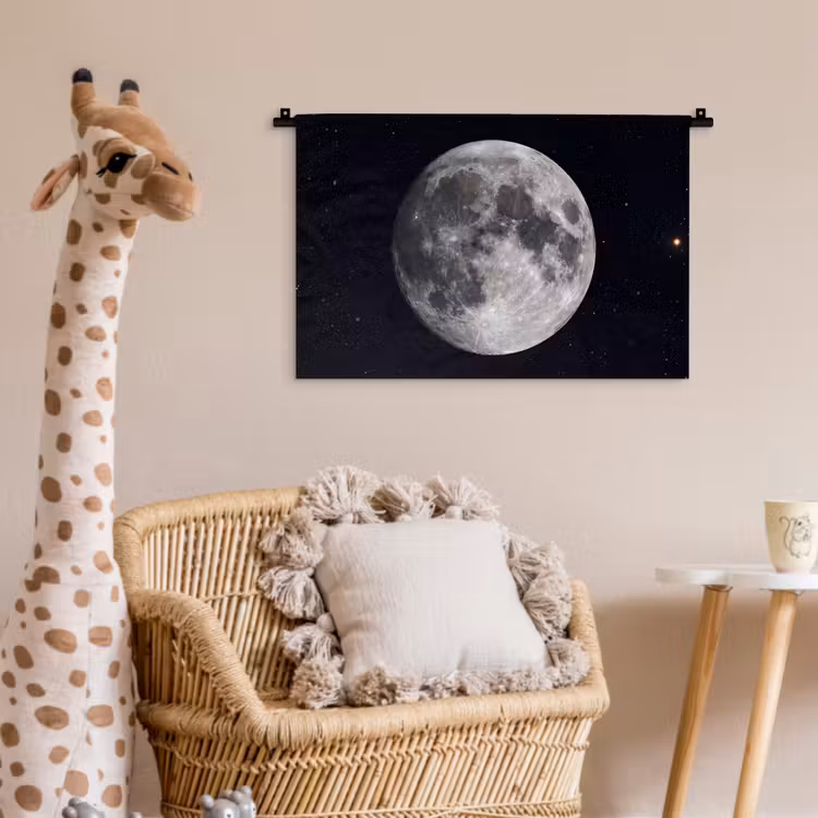 Wall Hanging - Moon - Stars - Space - Maan - Sterren - Ruimte Wandkleed katoen klein