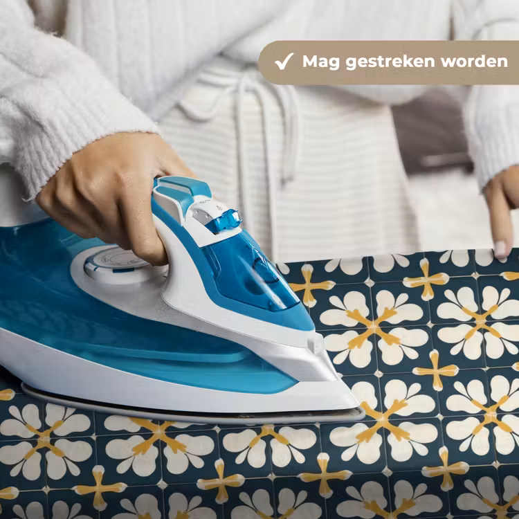 Motief - Tegel - Okergeel Wandkleed katoen klein 269 -sfeer9