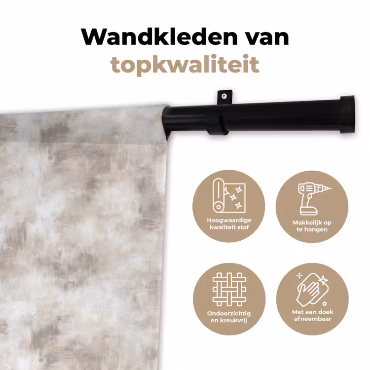 Organisch - Patroon - Gemêleerd Wandkleed katoen klein 269 -sfeer2