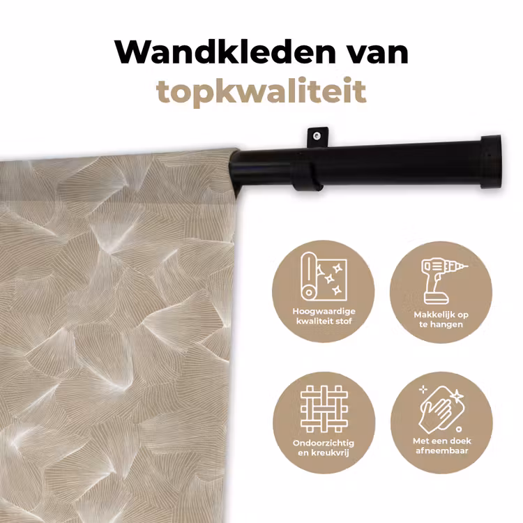 Organisch - Textuur - Beige Wandkleed katoen klein 269 -sfeer2