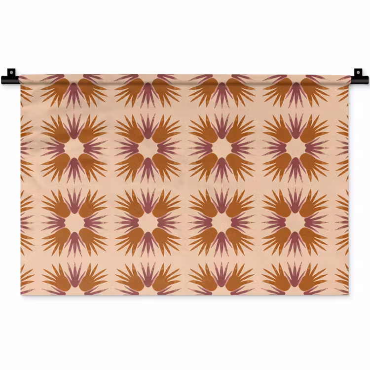 Ornament - Patroon - Oker Wandkleed katoen klein 269 -zz3d