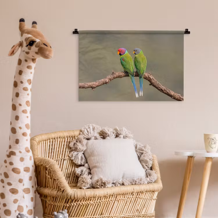 Papagaai - Tak - Natuur - Kleurrijk Wandkleed katoen klein -wsfeer5_kind
