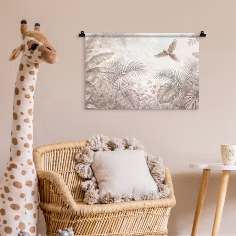 Papagaai - Jungle - Tropisch Wandkleed katoen klein -wsfeer5_kind