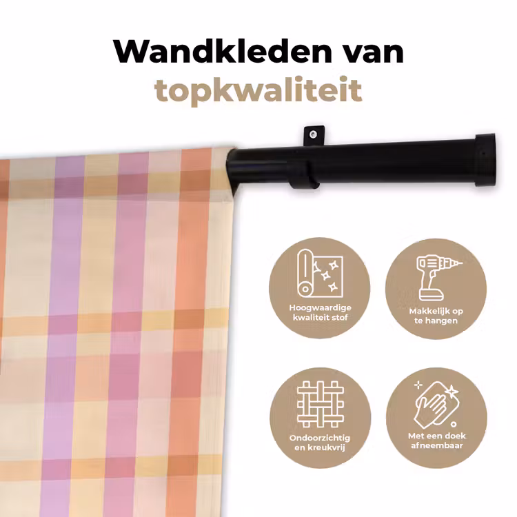 Pastel - uitpatroon - Geometrisch Wandkleed katoen klein 269 -sfeer2