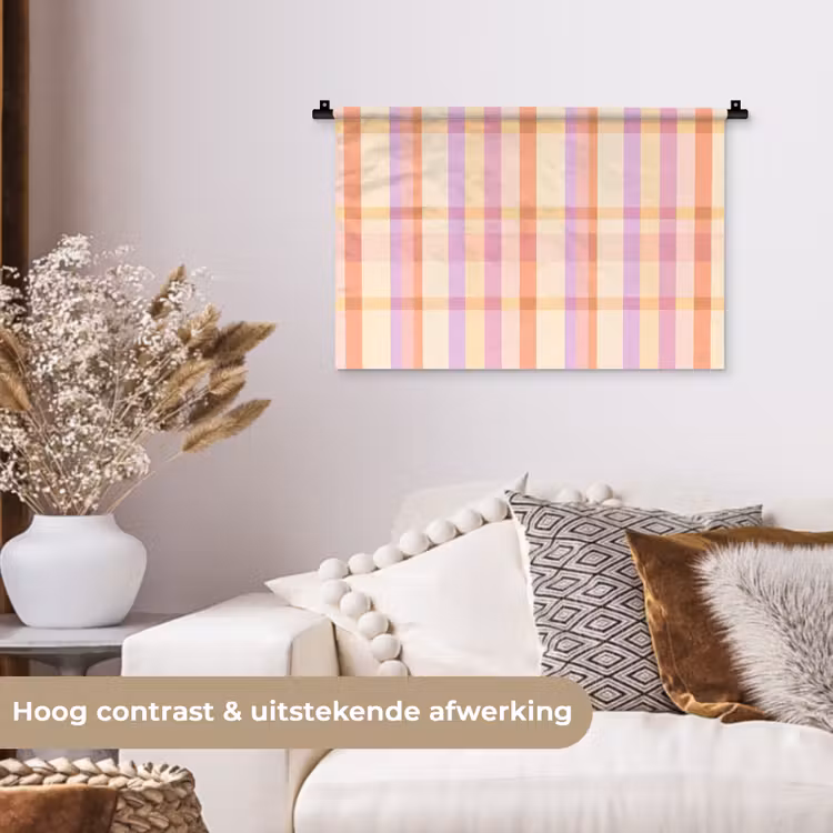 Pastel - uitpatroon - Geometrisch Wandkleed katoen klein 269 -sfeer1