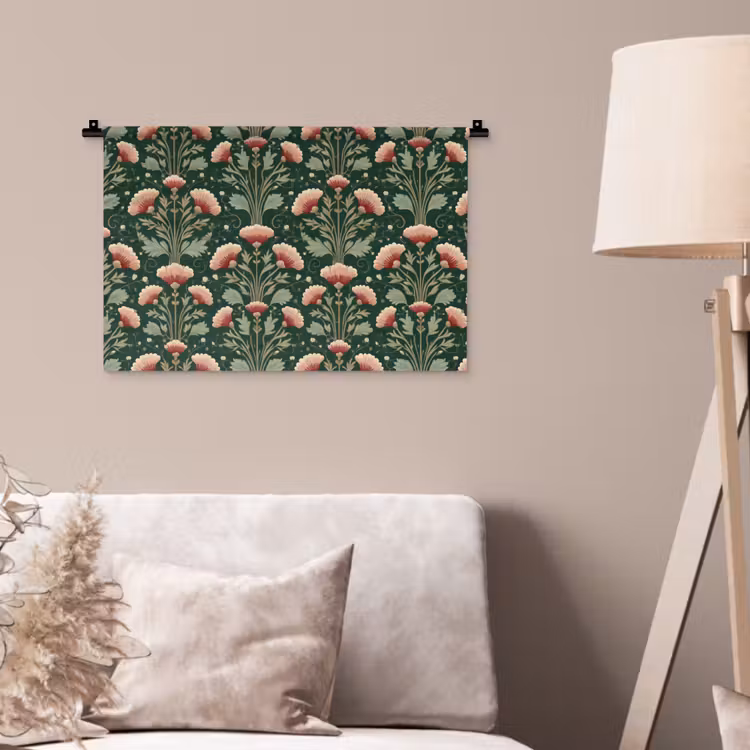 Patroon - Botanisch - Kleurrijk Wandkleed katoen klein 269 -sfeer4