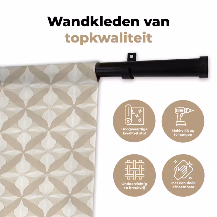 Patroon - Klassiek - Beige Wandkleed katoen klein 269 -sfeer2