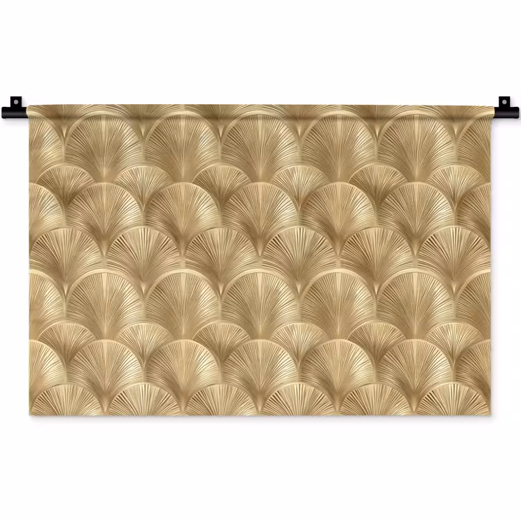 Patroon - Waaier - Goud Wandkleed katoen klein 269 -zz3d