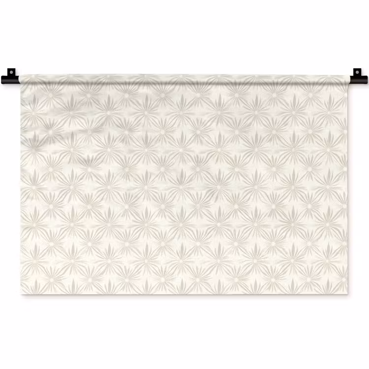 Patroon - Bloemen - Beige Wandkleed katoen klein 269 -zz3d