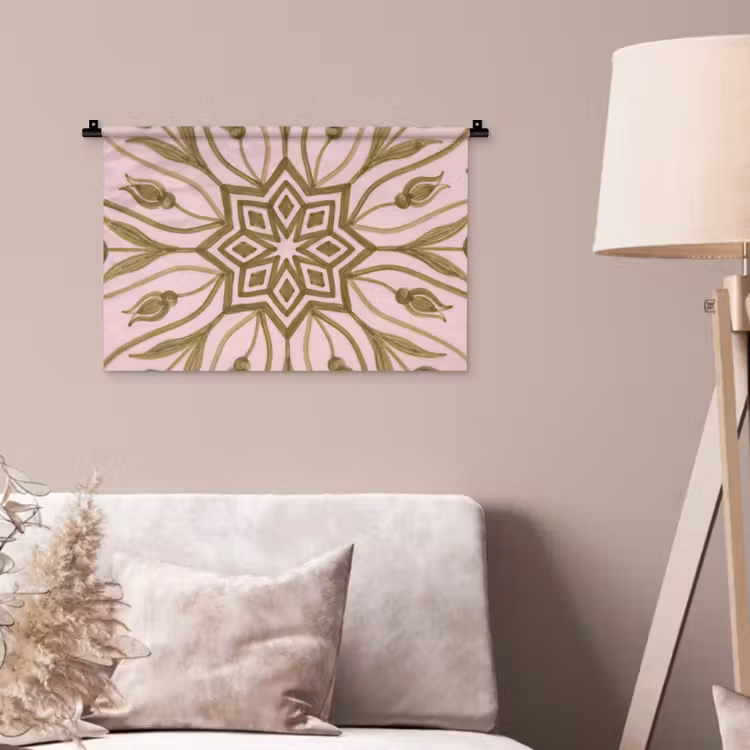 Patroon - Mandala - Decoratie - Abstract - Groen Wandkleed katoen klein -sfeer4