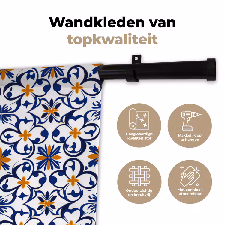 Patroon - Modern - Kleurrijk Wandkleed katoen klein 269 -sfeer2