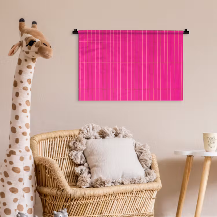 Patroon - Tegel - Magenta - Roze Wandkleed katoen klein 269 -wsfeer5_kind