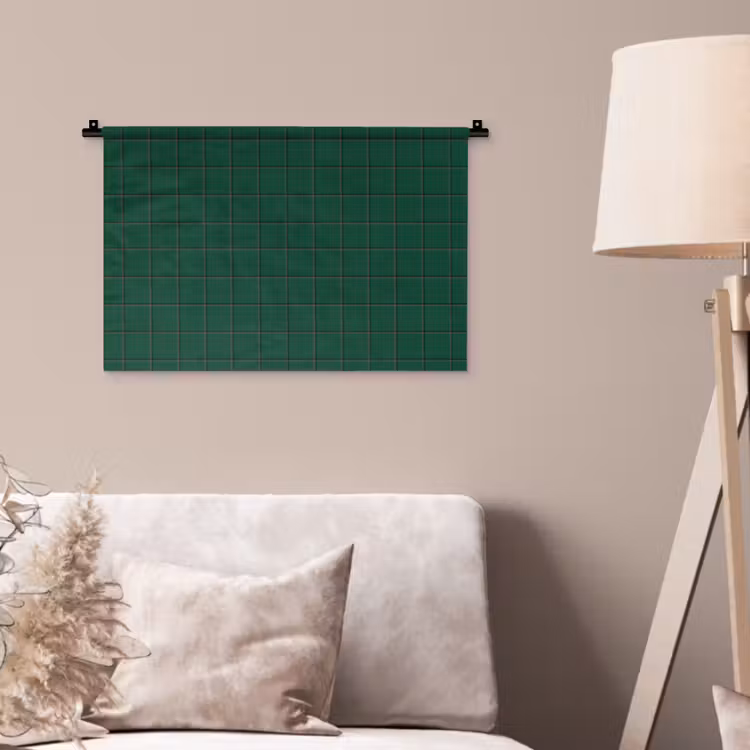 Patroon - Tegels - Dennen - Groen Wandkleed katoen klein 269 -sfeer4