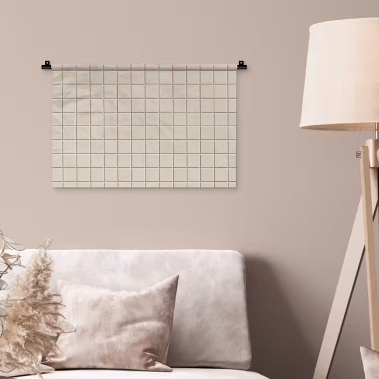 Patroon - Tegels - Taupe Wandkleed katoen klein 269 -sfeer4