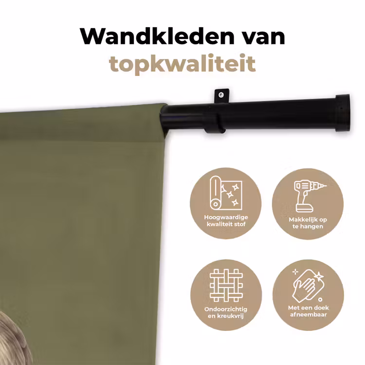 Pelikaan - Wit - Vogel - Klassiek - Natuur Wandkleed katoen klein -sfeer2