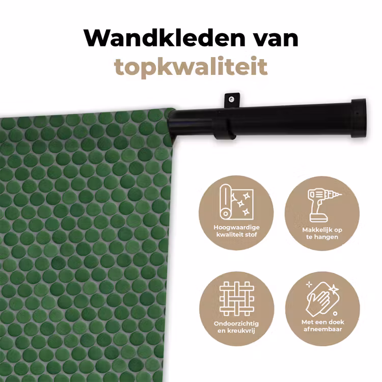 Penny - Mozaïek - Bosgroen - Green Wandkleed katoen klein 269 -sfeer2
