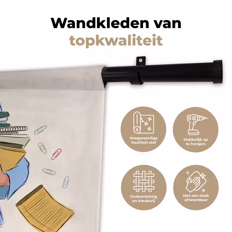 Mens - Kantoorartikelen - Werk - Modern Wandkleed katoen klein -sfeer2