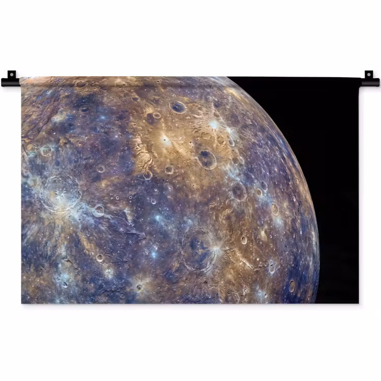 Wall Hanging - Planet - Craters - Space - Planeet - Kraters - Ruimte Wandkleed katoen klein