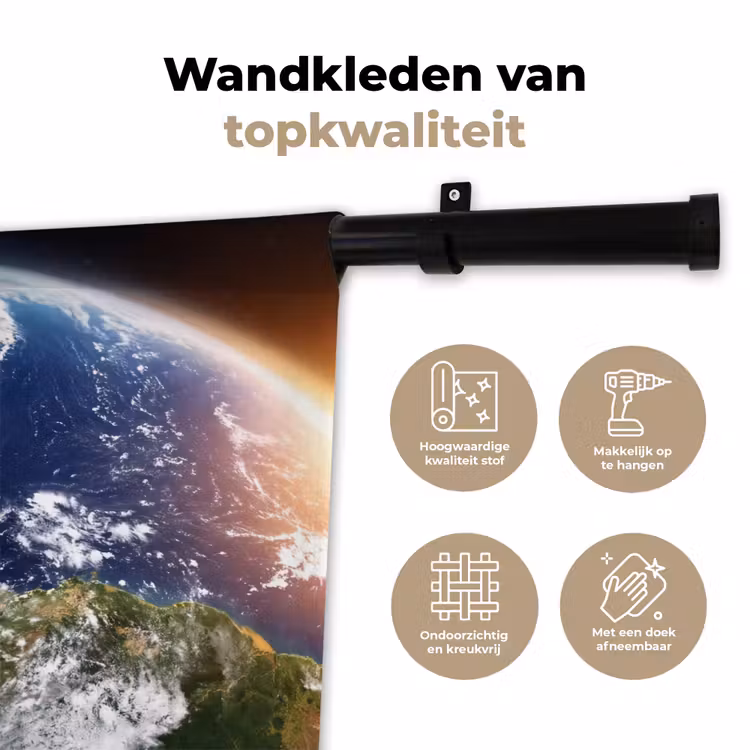 Wall Hanging - Planet - Space - Cosmos - Planeet - Ruimte - Kosmos Wandkleed katoen klein