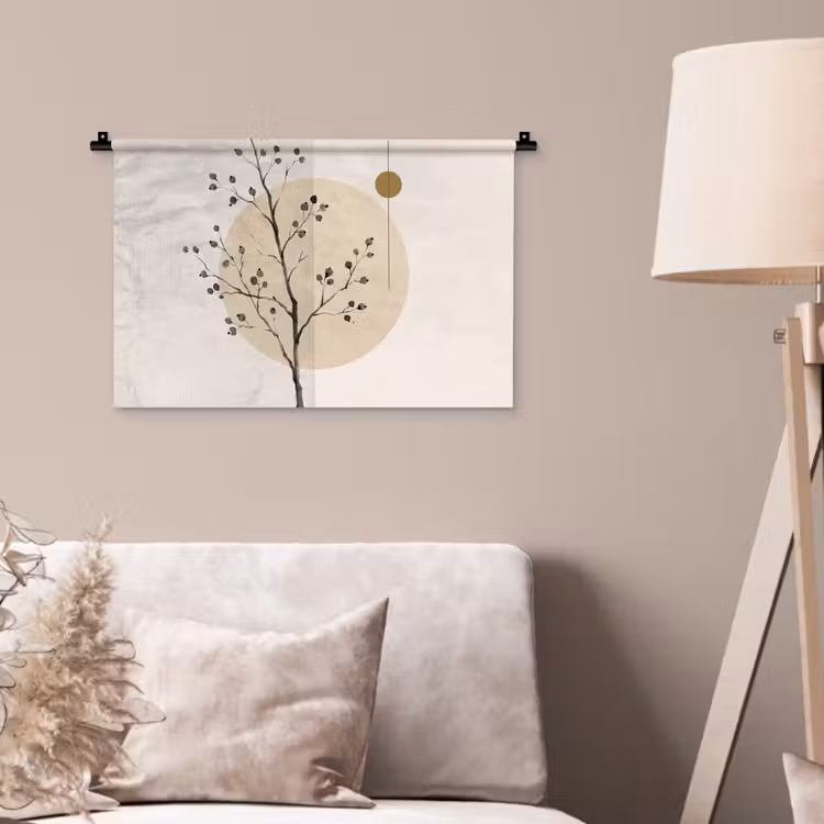 Wall Hanging - Plant - Abstract - Beige - Plant - Abstract - Beige Wandkleed katoen klein