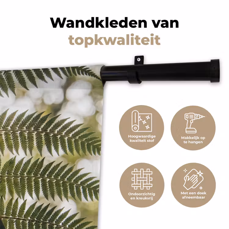 Plant - Blad - Natuur - Groen - Detail Wandkleed katoen klein -sfeer2