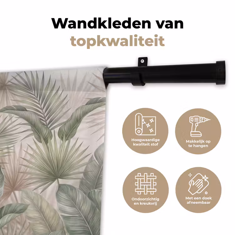Planten - Tropisch - Bladeren - Groen - Natuur Wandkleed katoen klein -sfeer2
