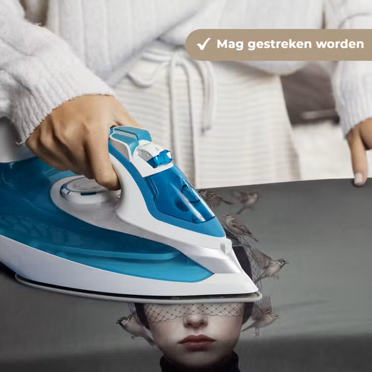 Portret - Vogels - Zwart Wandkleed katoen klein -sfeer9