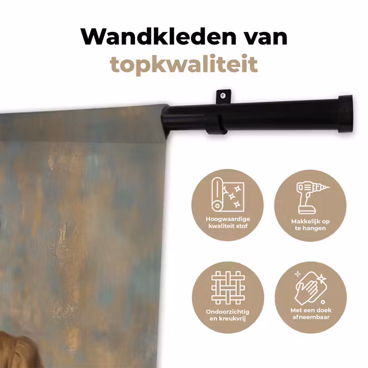Portret - Vlinder - Kleurrijk Wandkleed katoen klein -sfeer2