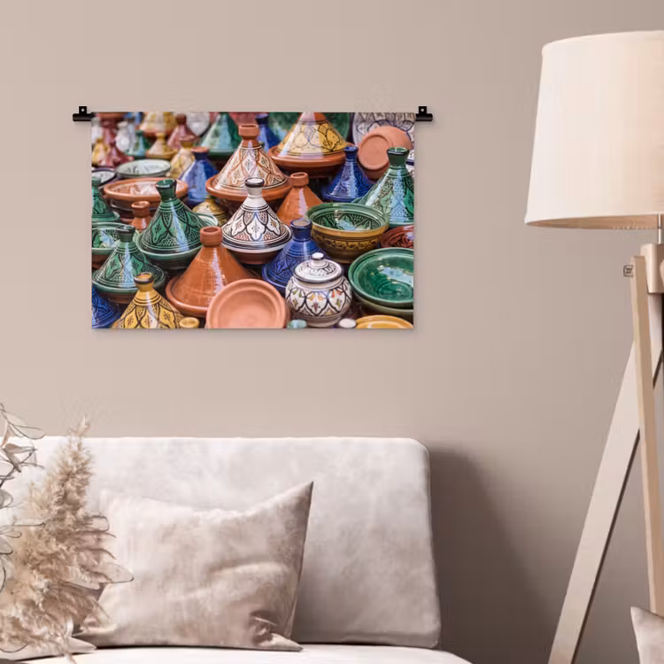 Wall Hanging - Pottery - Colorful - Pattern - Aardewerk - Kleurrijk - Patroon Wandkleed katoen klein