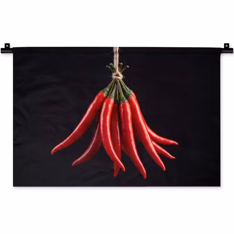 Wall Hanging - Red Pepper - Food - Rode peper - Eten Wandkleed katoen klein