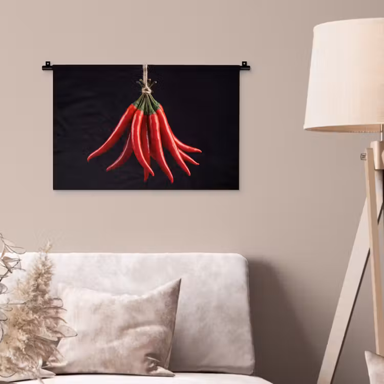 Wall Hanging - Red Pepper - Food - Rode peper - Eten Wandkleed katoen klein