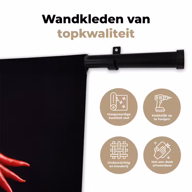 Wall Hanging - Red Pepper - Food - Rode peper - Eten Wandkleed katoen klein