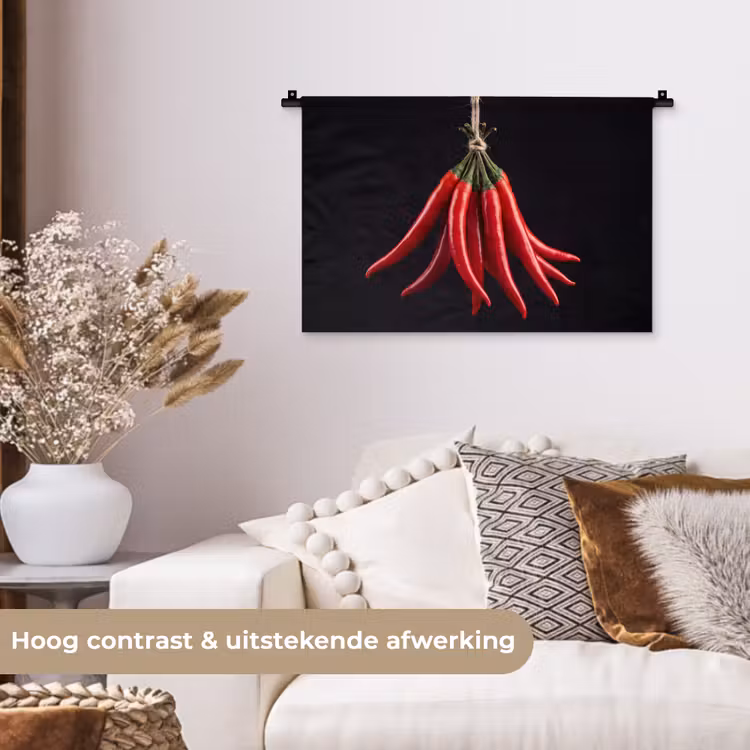 Wall Hanging - Red Pepper - Food - Rode peper - Eten Wandkleed katoen klein