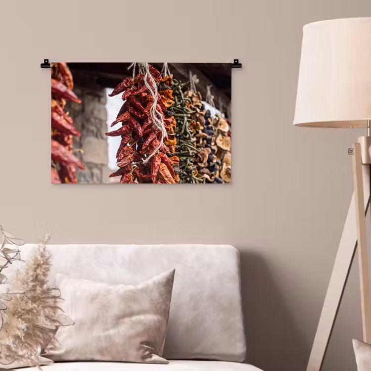 Wall Hanging - Red Peppers - Food - Rode pepers - Eten Wandkleed katoen klein