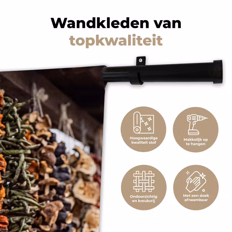 Wall Hanging - Red Peppers - Food - Rode pepers - Eten Wandkleed katoen klein