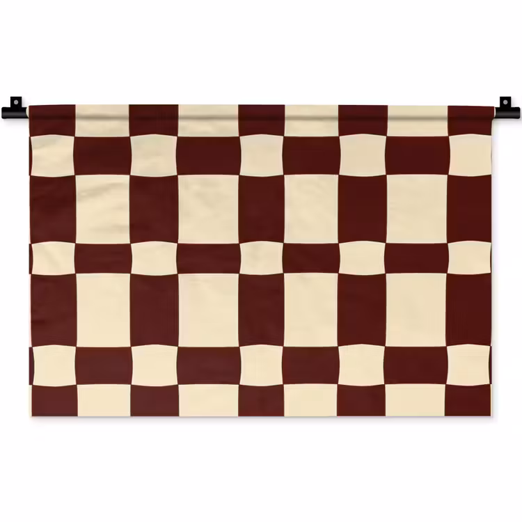 Retro - Patroon - Bruin Wandkleed katoen klein 269 -zz3d