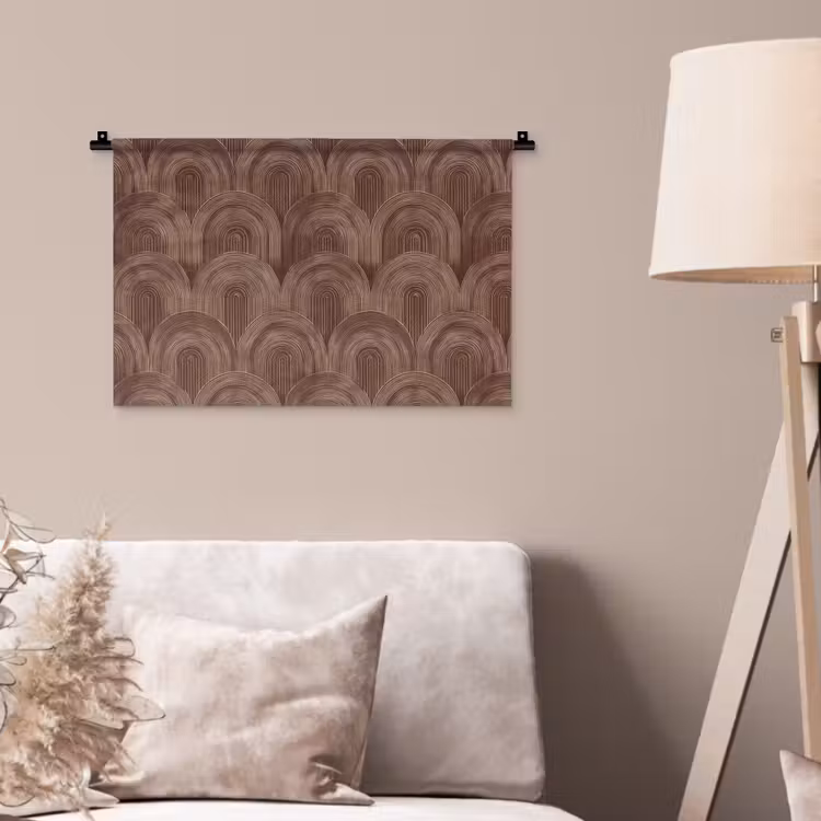 Ritmisch - Effect - Bruin Wandkleed katoen klein 269 -sfeer4