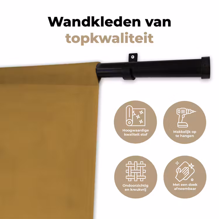 Rhythmic - Ochre - Geel Wandkleed katoen klein 269 -sfeer2