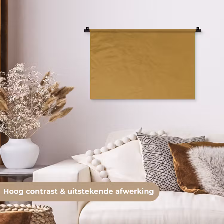 Rhythmic - Ochre - Geel Wandkleed katoen klein 269 -sfeer1