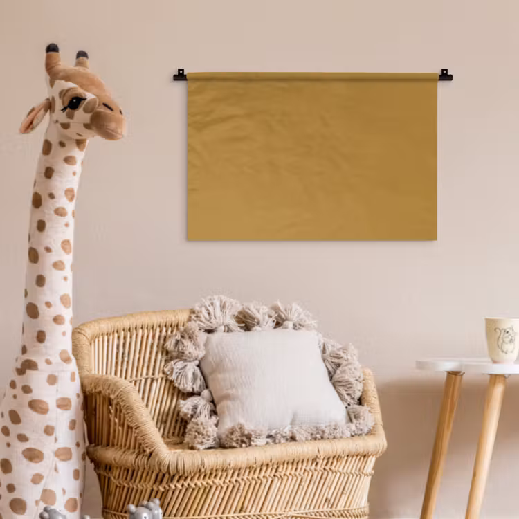 Rhythmic - Ochre - Geel Wandkleed katoen klein 269 -wsfeer5_kind