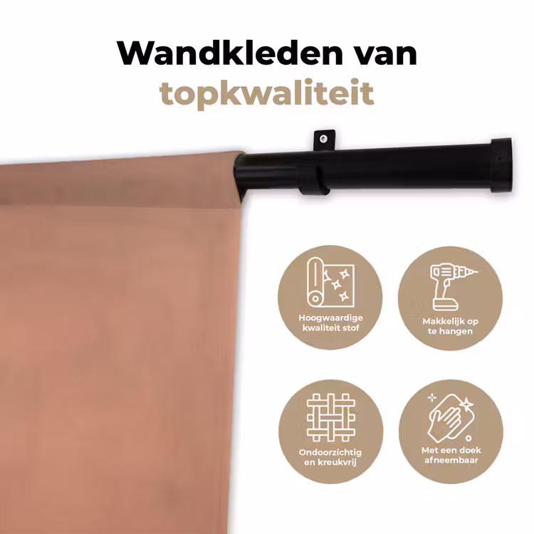 Roodborst - Natuur - Roze Wandkleed katoen klein -sfeer2