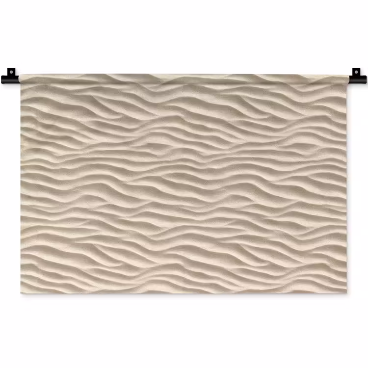 Zand - Golven - Beige Wandkleed katoen klein 269 -zz3d
