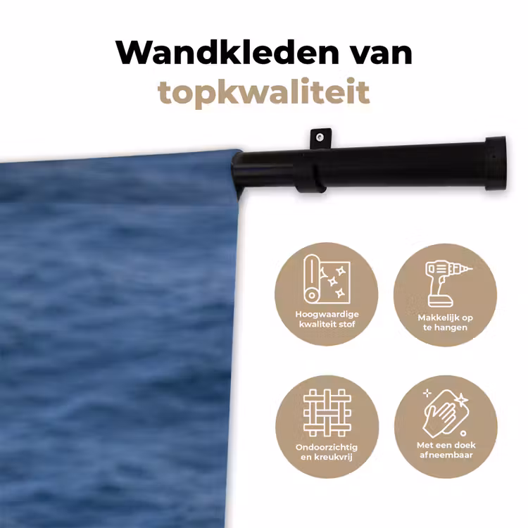 Zeemeeuw - Oceaan - Blauw Wandkleed katoen klein -sfeer2