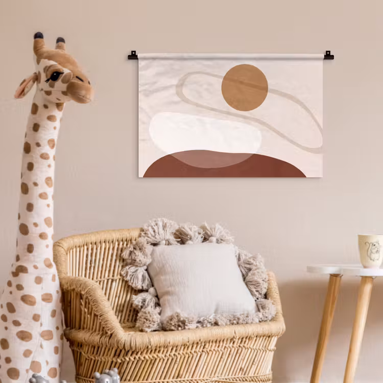 Wall Hanging - Shapes - Organic - Art - Vormen - Organisch - Kunst Wandkleed katoen klein