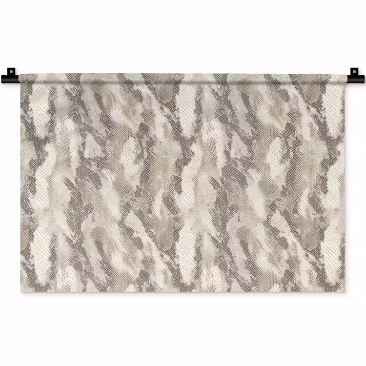 Slang - Patroon - Taupe Wandkleed katoen klein 269 -zz3d